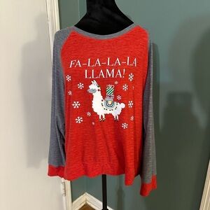 Festive Red and Gray festive top